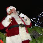 Santa arrived at the Snoqualmie tree lighting festivities on a fire engine, to officially light the city&rsquo;s holiday tree Saturday.