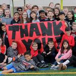 School district, soccer association, celebrate completion of Chief Kanim soccer field project