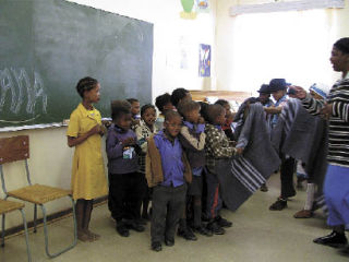 Students at a grammar school in Gochas