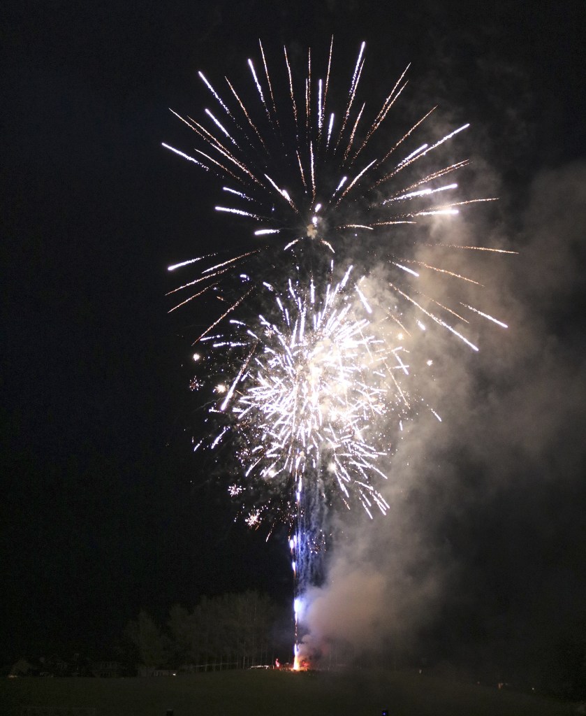 Entertainment Fireworks used thousands of effects in the show. The fireworks were set up early that day on top of the hill at Community Park. Evan Pappas/Staff Photo
