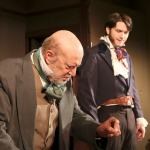 Gary Schwartz and Ryan Hartwell, rehearse the beginning of the play in full historic attire. (Evan Pappas/Staff Photo)