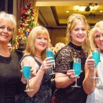Ladies toast with special blue champagne, sponsored by the Snoqualmie Casino, at the Nov. 18 Chamber gala.                                Courtesy Photo