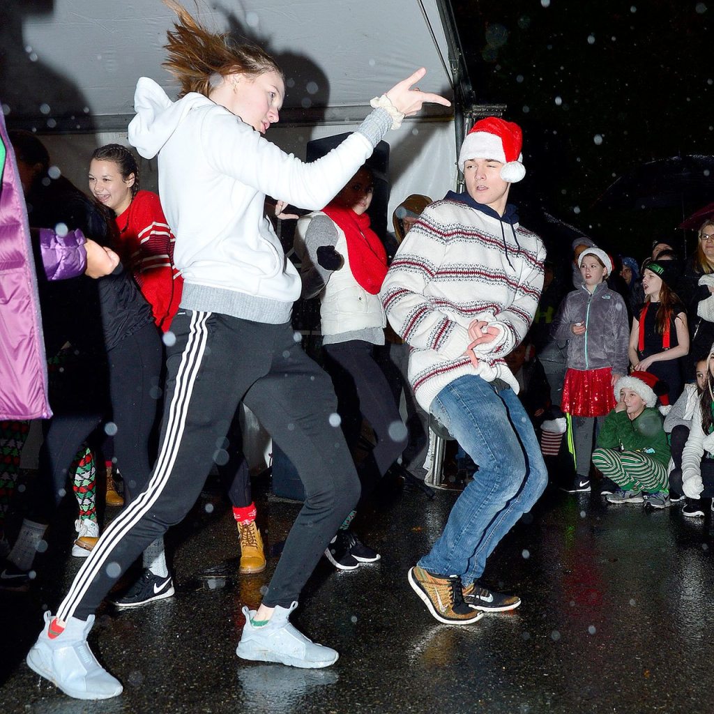 Hip-hop dancers from Ignite strike a pose.                                Mary Miller Photo