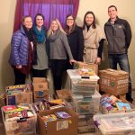 Courtesy Photo                                Participants in the book drive are, from left, Shauna Barison of the Redmond Ridge Goddard School, Erin Knox of the Snohomish Goddard School, Stephanie Doyle, Sara Farrington and Jen Paddock of Acres of Diamonds, and Jeff Barison of the Redmond Goddard School.