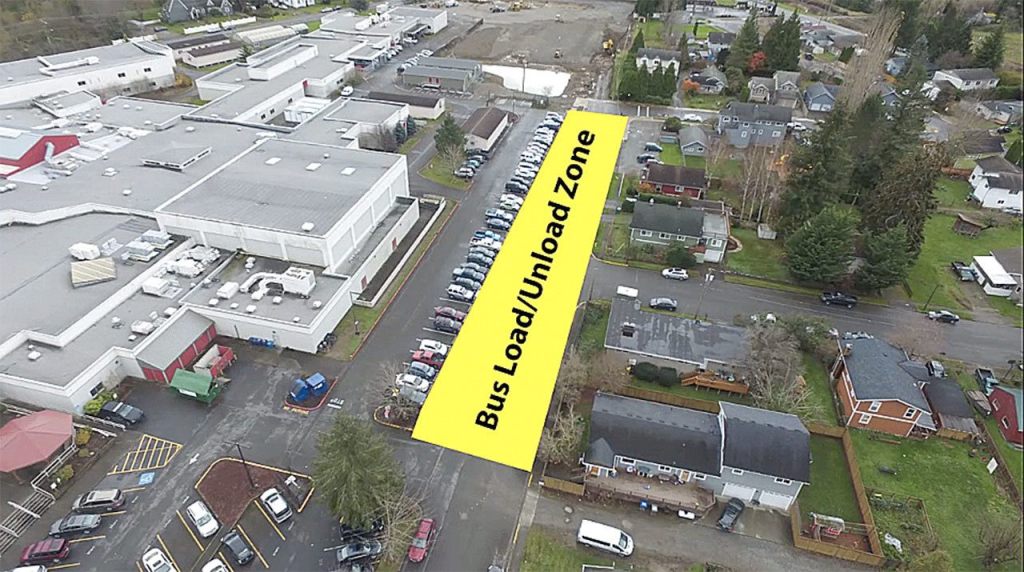 The bus loading and unloading zone, as well as the school&rsquo;s main entrance, will be along Schusman Avenue.                                Courtesy Photo