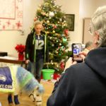 Wilson the 12th Pony draws a lot of attention from smartphone cameras as holiday lunch attendees stand up to get a good picture. (Evan Pappas/Staff Photo)