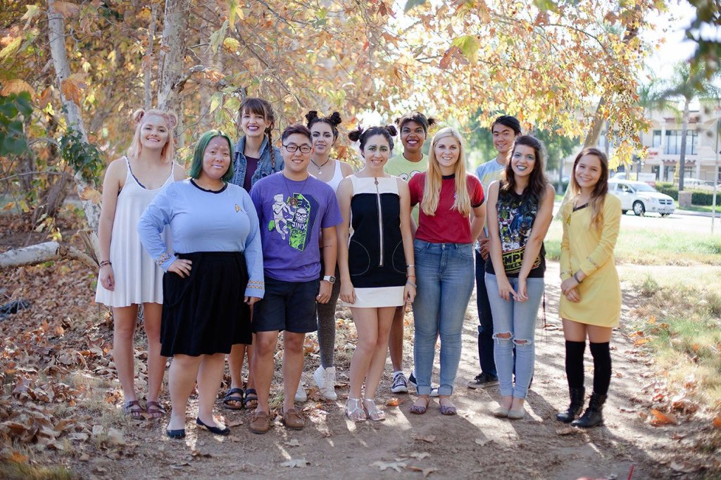 The core crew behind &lsquo;Keegan the Alien.&rdquo; From left, back row: Rachel David (Director), Rachel Mallasch (Producer), Mekena Herrera (Editor/Creator of the Poster), Cassondra Barnes (Producer), Chad Masuda (Sound Designer). Front row: Katie Alcaraz (Director of Photography), Nathan Pillmore (Editor), Stephanie McDowell (Sound Designer), Katie Emma Filby (Writer), Dani Armstrong (Production Designer), Lianne Woodke (Assitant Director). Courtesy Photo