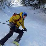 Trevor Kostanich glides down Mount Si Dec. 30 in video captured by ski buddy Peter Avolio. The ski trip was a once in a decade opportunity for Kostanich, Avolio and Dave Jordan.                                Courtesy Photo