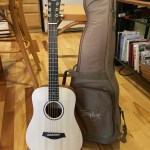 An acoustic guitar donated to Ostrem&rsquo;s project by Taylor Guitars. (Courtesy Photo)