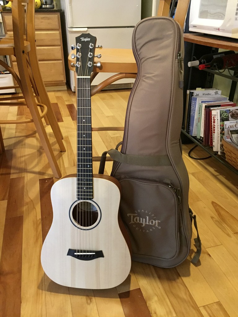 An acoustic guitar donated to Ostrem&rsquo;s project by Taylor Guitars. (Courtesy Photo)