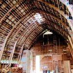 The Stewart Barn from inside. Two ventilators allow light into the historic barn. (Courtesy Photo)