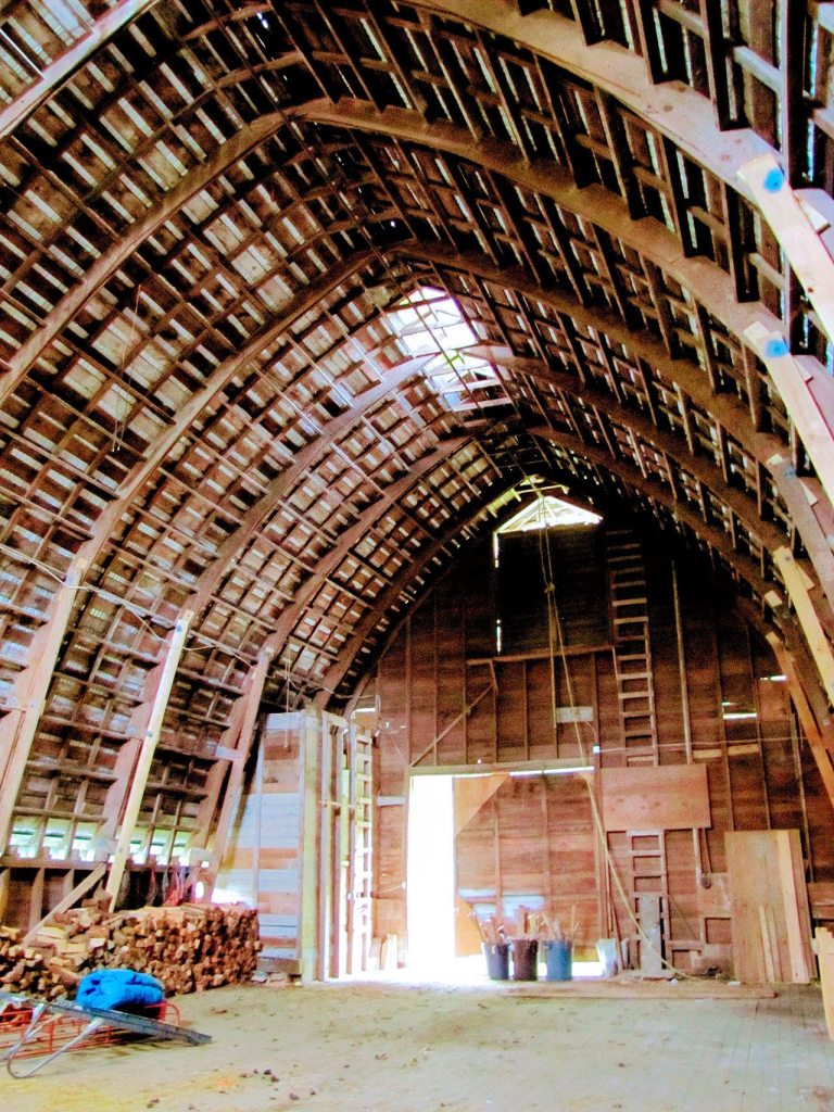 The Stewart Barn from inside. Two ventilators allow light into the historic barn. (Courtesy Photo)
