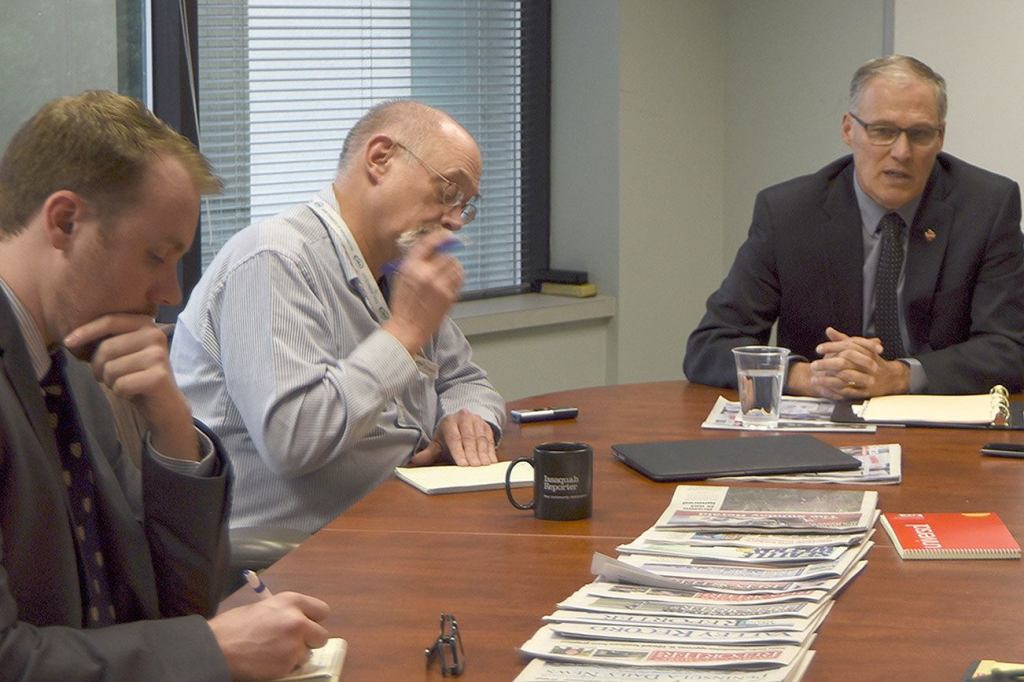 Education funding is top priority for Inslee: Washington Governor visits Bellevue Reporter offices for discussion on legislative session, priorities for the state