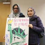 Aisha Shafique and Roohi Wani were just some of the Muslim citizens that came out to meet with Congressman Reichert&rsquo;s staff. (Evan Pappas/Staff Photo)
