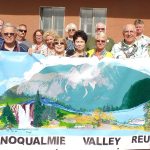 There were so many snowbirds attending the event, the group needed two photos to fit them all in.