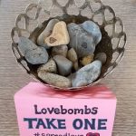 A basket full of Rowan&rsquo;s heart-shaped rocks for anyone to take and share. (Courtesy Photo)