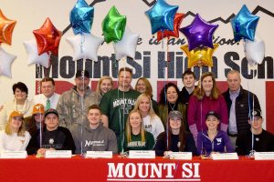 Mount Si athletes earn college scholarships, celebrate on National Signing Day, Feb. 1