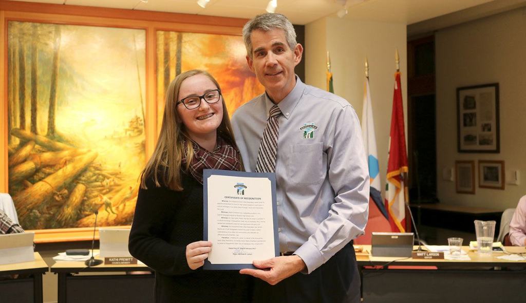 Mount Si High School student Peyton Smothers received a scholarship to travel to Chaclacayo, Peru in April. (Evan Pappas/Staff Photo)