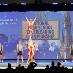 Competing at the National High School Cheerleading Competition Feb. 10 and 11, the Mount Si High School Red squad finished 8th overall. Courtesy Photo