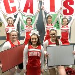 On Jan. 21, the the Mount Si High School White cheer team repeated as four-time champions at state, taking first place in the Washington State JV Championship Jan. 21. Courtesy Photo