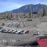 A school camera recording the progress of the construction project also captured a view of Mount Si on a sunny day in February. (Courtesy image)