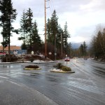 This intersection is the proposed site for a new roundabout, to be built by the Snoqualmie Tribe to service its new gas station and convenience store, now under construction. Evan Pappas/Staff Photo