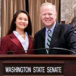 Nina Horn of North Bend serves as page to Secretary of Washington State Senate