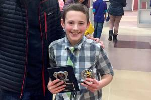 Marshall Smith, fifth grade, wins Cascade View Elementary Spelling Bee