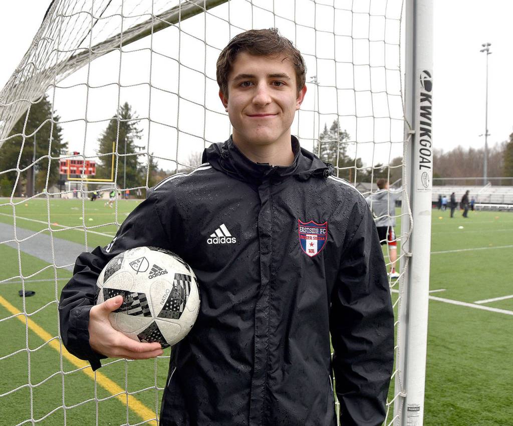 Carol Ladwig/Staff Photo                                Reed Paradissis, sophomore co-captain of the Mount Si High School soccer team, is confident that his team&rsquo;s hard work will pay off this season.