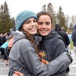 Hannah Waskom, left, and Chloe Cosgrove look forward to this track season and building an already strong, but young team.                                Carol Ladwig/Staff Photo