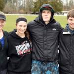The Mount Si High School throwers this season will be led by seniors Launa Bateman (shot put), Riley Ovall (javelin), and Cale Brengle (shot put), and junior Brodie Hansen (javelin).                                Carol Ladwig/Staff Photo