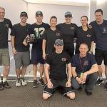 Courtesy Photo                                Snoqualmie firefighters on the team for the 2017 Scott Firefighter Stair Climb from left are: kneeling, Josh Houston and Kyle Dropp; and standing, Peter O&rsquo;Donnell, Tanner Webb, Matt Mundy, Nicole Pascua, Lorrie Jones, Kristina Myers, Ben Parker.                                Snoqualmie firefighters on the team for the 2017 Scott Firefighter Stair Climb from left are: kneeling, Josh Houston and Kyle Dropp; and standing, Peter O&rsquo;Donnell, Tanner Webb, Matt Mundy, Nicole Pascua, Lorrie Jones, Kristina Myers, Ben Parker.                                Courtesy Photo