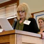 Ruth Moen reads a letter from a parent about the profound change the district&rsquo;s new AVID program has had on her son.