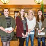 Rotary of Snoqualmie Valley recently recognized four Mount Si High School students as students of the month. Pictured from left are Mount Si Principal John Belcher, students of the month Sara Green, Emily Creed, Kara Link and Emily Webb and Rotary President Jeff Mumma.                                Courtesy photo
