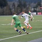 Cameron Dwight pushes back the defense as he approaches the goal. (Photo courtesy of Calder Productions)