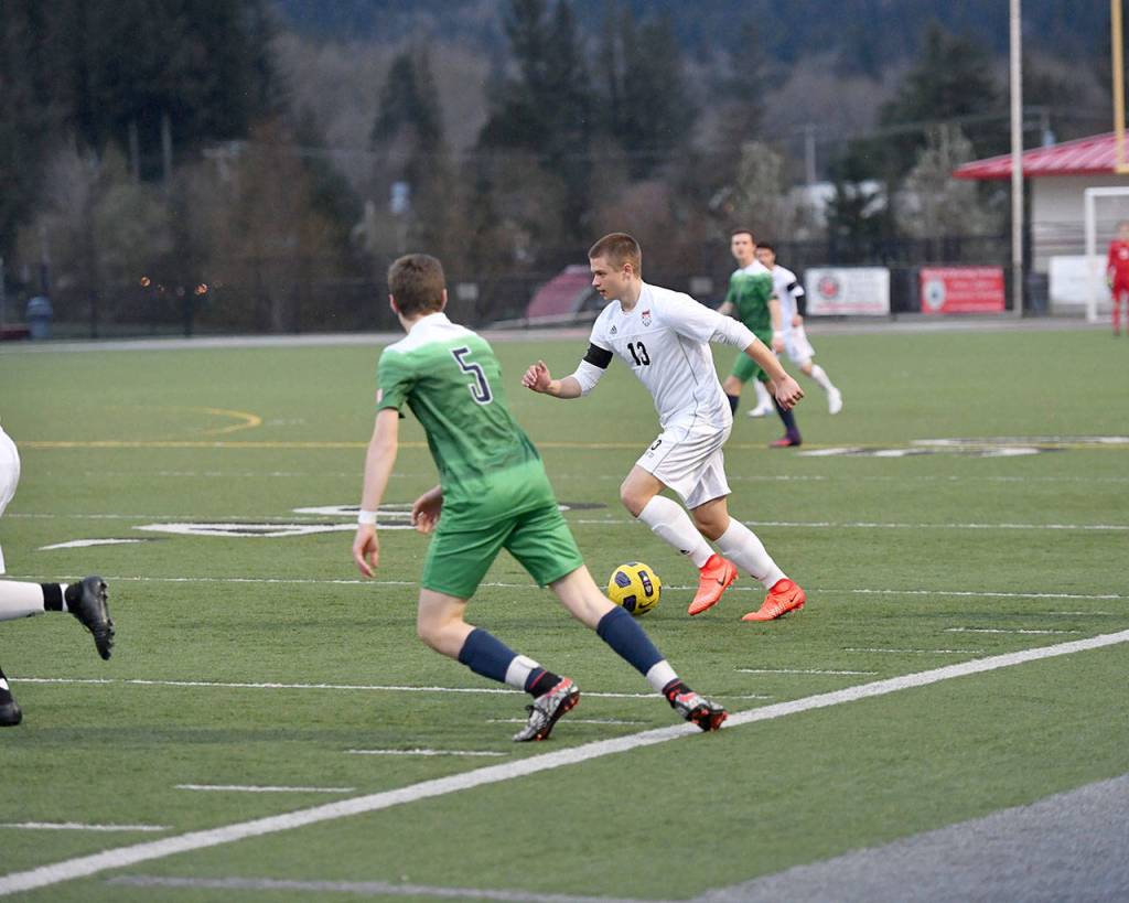 Cameron Dwight pushes back the defense as he approaches the goal. (Photo courtesy of Calder Productions)