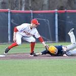 Will Scott tags his opponent for an out in the 9-7 Mount Si win Saturday.                                Photo courtesy of Calder Productions