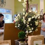 Downtown North Bend business owners gathered at Birches Habitat last Friday for a discussion of the city&rsquo;s plaza project with North Bend Assistant Public Works Director, Tom Mohr, far right.                                Carol Ladwig/Staff Photo