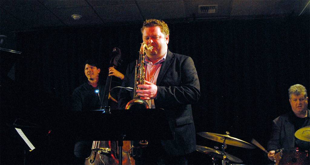 Alexey Nikolaev solos in the 2015 Jazz Walk. This year&rsquo;s he&rsquo;s back, with two Student Supergroups: the Max Cannella Trio and the George Fremont Trio.                                File Photo
