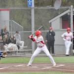 Carson Corra steps to to bat at the temporary home field of Mount Si High School, Bannerwood Park in Bellevue. (Photo courtesy of Calder Productions)
