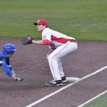 Michael Collins gets ready to catch a pass to stop the Bothell player&rsquo;s run. (Photo courtesy of Calder Productions)