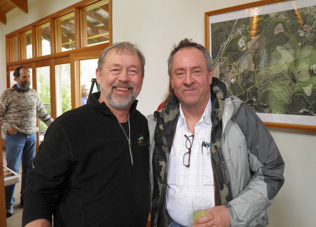 North Bend Mayor Ken Hearing and Meadowbrook Farm Preservation Association Board Member Ryan Kolodejchuk (Courtesy Photo)