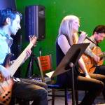 The Courtney Cutchins Trio performs at Chang Thai during the North Bend Jazz Walk.                                Mary Miller Photo