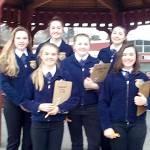 Cedarcrest High School FFA members who competed in the state horse judging competition included Avery Jacob, Brooke Downing, Haley Wilkes, Chloe Walker, Taylor Ford, and Ella Dianich.                                Courtesy Photo