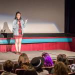 Isabella Richter de Medeiros did answered questions from the audience after the premiere of her movie at the North Bend Theater. (Courtesy Photo)