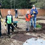 Courtesy Photo                                Church groups recently volunteered to help with yard maintenance at Echo Glen Children&rsquo;s Center, in support of the Canine Connections program.