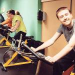 Students work out on a visit to BasePoint Fitness in North Bend.                                (Courtesy photo)