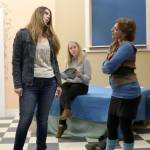 Bridesmaids Meredith and Trisha argue about the wedding, while Frances tries to ignore them.                                (Evan Pappas/Staff Photo)