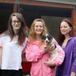 Wall to Wall home Cleaning was voted best home cleaning service. From left: Kaya Luttrell, Emma Luttrell holding their dog Jojo, and Jessica Phillips. (Evan Pappas/Staff Photo)