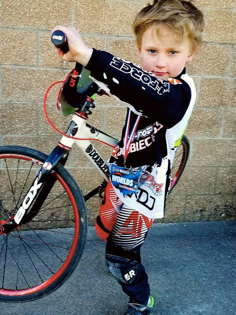 Damien Comeau, seven-year-old BMX rider, has qualified to represent the USA at the UCI BMX World Championships. (Courtesy Photo)